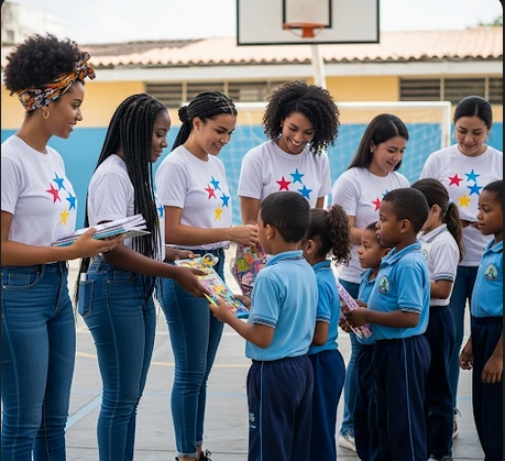Actividad en colegios con niños